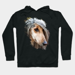 Afghan Hound Portrait Hoodie